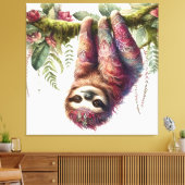 Muster der Natur - Jungle Sloth Leinwanddruck (Insitu (Wohnzimmer))