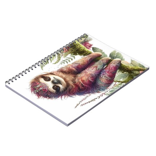 Muster der Natur - Jungle Sloth Notizblock (Linke Seite)