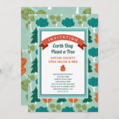 Muster der Naturschutzgesellschaft "Erde" Einladung (Vorne/Hinten)