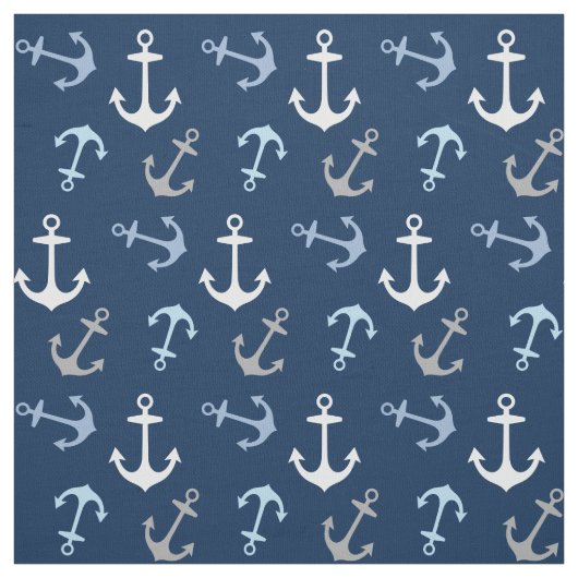 Muster der Nautischen Marine Blau und Grau Stoff (Muster)