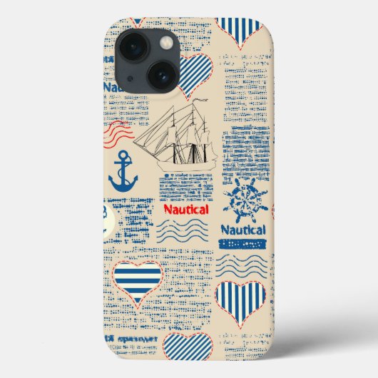 Muster der Nautischen Zeitung Case-Mate iPhone Hülle (Rückseite)