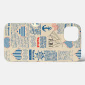Muster der Nautischen Zeitung Case-Mate iPhone Hülle (Rückseite (Horizontal))
