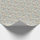 Muster der Nautischen Zeitung Geschenkpapier (Ecke)