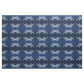 Muster der Navy Blue White Cherry Blossom Stoff (Yard (91,4 cm))