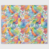 Muster der neonalen Budgetierung Geschenkpapier (Flach)