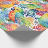 Muster der neonalen Budgetierung Geschenkpapier (Ecke)