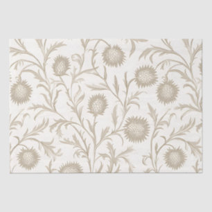 Muster der neutralen Thistle-Blume Seidenpapier