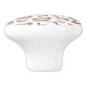 Muster der niedlichen Aquarellfarm Keramikknauf (Seitenansicht)