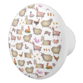 Muster der niedlichen Aquarellfarm Keramikknauf (Rechts)