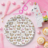 Muster der niedlichen Aquarellfarm Pappteller (Party)