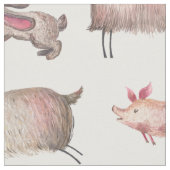 Muster der niedlichen Aquarellfarm Stoff (Nahaufnahme)