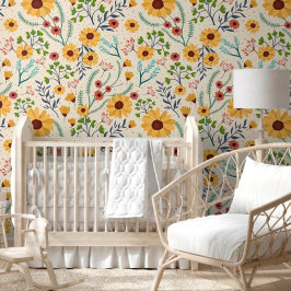 Muster der niedlichen floralen Wildblume Tapete