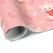 Muster der niedlichen Liebe Geschenkpapier (Rolleneckpunkt)