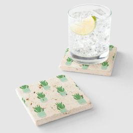 Muster der niedlichen Schlange-Pflanze Steinuntersetzer