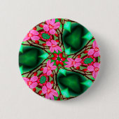 Muster der niedlichen Wüste-Rose Button (Vorderseite)
