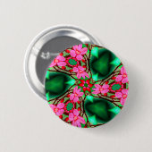 Muster der niedlichen Wüste-Rose Button (Vorne & Hinten)