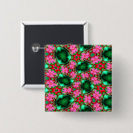 Muster der niedlichen Wüste-Rose Button