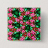 Muster der niedlichen Wüste-Rose Button (Vorderseite)