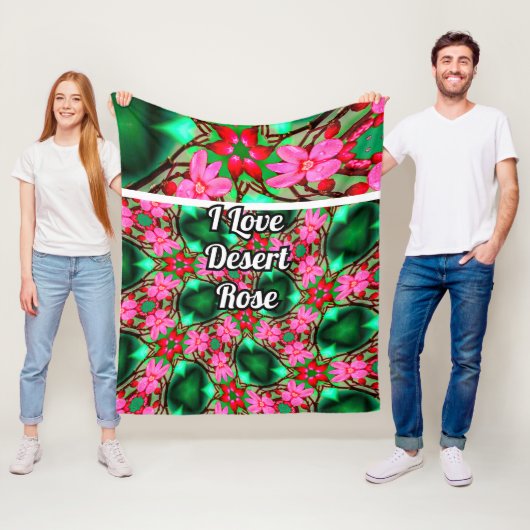 Muster der niedlichen Wüste-Rose Fleecedecke (Beispiel)