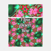 Muster der niedlichen Wüste-Rose Fleecedecke (Vorderseite)