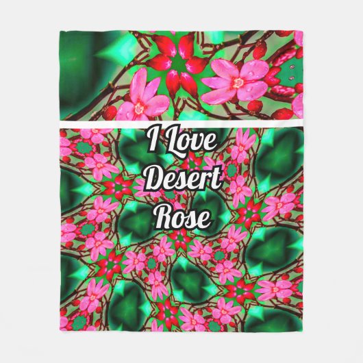 Muster der niedlichen Wüste-Rose Fleecedecke (Vorderseite)