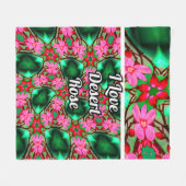Muster der niedlichen Wüste-Rose Fleecedecke (Vorderseite (Horizontal))
