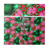 Muster der niedlichen Wüste-Rose Fliese (Vorderseite)