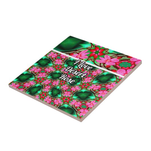 Muster der niedlichen Wüste-Rose Fliese (Seite)