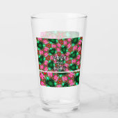 Muster der niedlichen Wüste-Rose Glas (Rückseite)