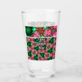 Muster der niedlichen Wüste-Rose Glas (Vorderseite)