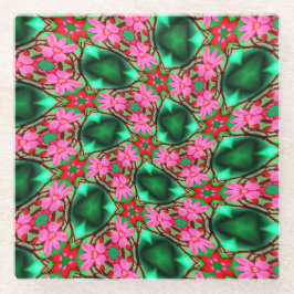 Muster der niedlichen Wüste-Rose Glasuntersetzer