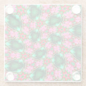 Muster der niedlichen Wüste-Rose Glasuntersetzer (Rückseite)