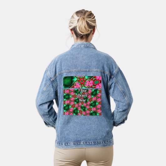 Muster der niedlichen Wüste-Rose Jeansjacke (Modell)