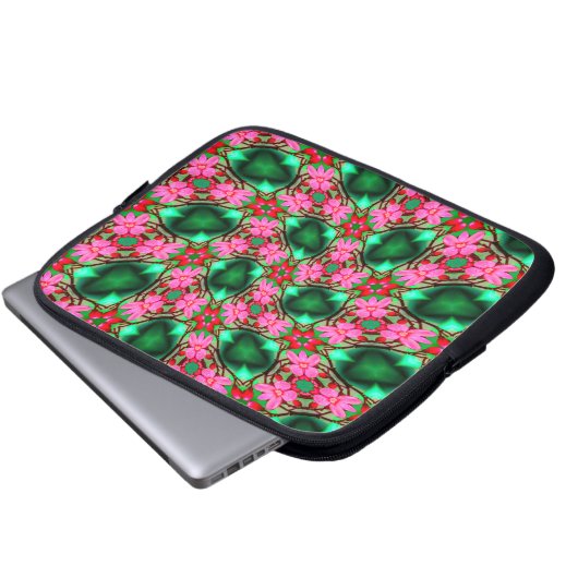 Muster der niedlichen Wüste-Rose Laptopschutzhülle (Vorne Knopf)