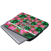Muster der niedlichen Wüste-Rose Laptopschutzhülle (Vorne Knopf)
