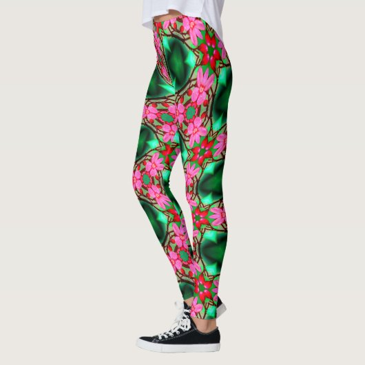 Muster der niedlichen Wüste-Rose Leggings (Links)