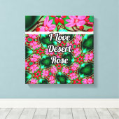 Muster der niedlichen Wüste-Rose Leinwanddruck (Insitu (Holzboden))