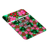 Muster der niedlichen Wüste-Rose Magnet (Rechte Seite)