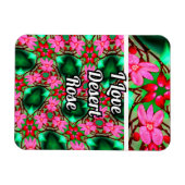 Muster der niedlichen Wüste-Rose Magnet (Horizontal)