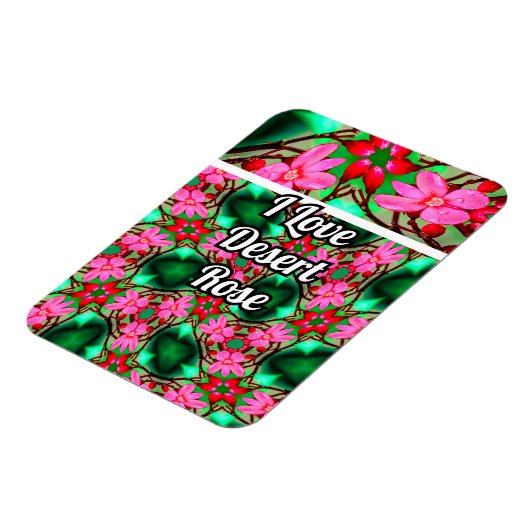 Muster der niedlichen Wüste-Rose Magnet (Linke Seite)
