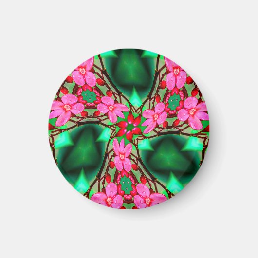 Muster der niedlichen Wüste-Rose Magnet (Vorne)