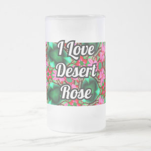 Muster der niedlichen Wüste-Rose Mattglas Bierglas