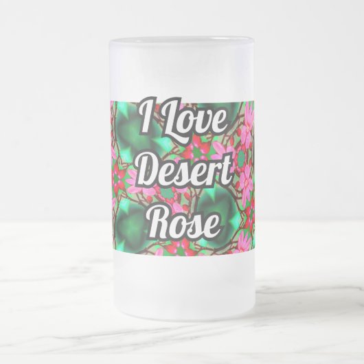 Muster der niedlichen Wüste-Rose Mattglas Bierglas (Mittel)