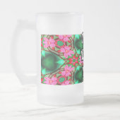 Muster der niedlichen Wüste-Rose Mattglas Bierglas (Links)