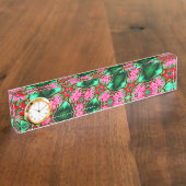 Muster der niedlichen Wüste-Rose Namensplakette (Seite)