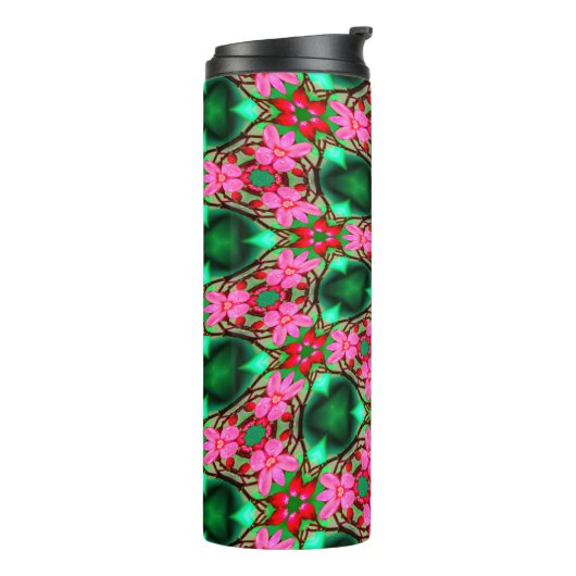 Muster der niedlichen Wüste-Rose Thermosbecher (Nach links gedreht)