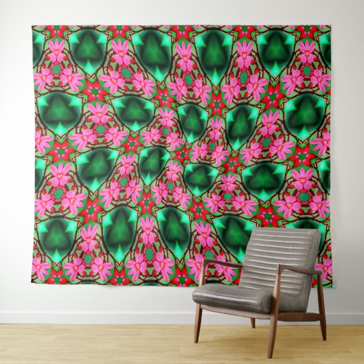 Muster der niedlichen Wüste-Rose Wandteppich (Beispiel (Horizontal))