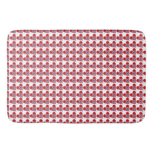 Muster der norwegischen Herzenflagge Badematte (Vorderseite)