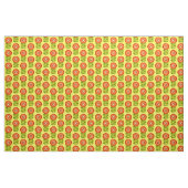Muster der orangen, grünen und gelben Retro-Blume Stoff (Yard (91,4 cm))