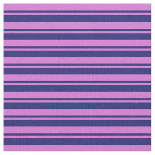 Muster der orchid- und Midnight Blue Stripes Stoff